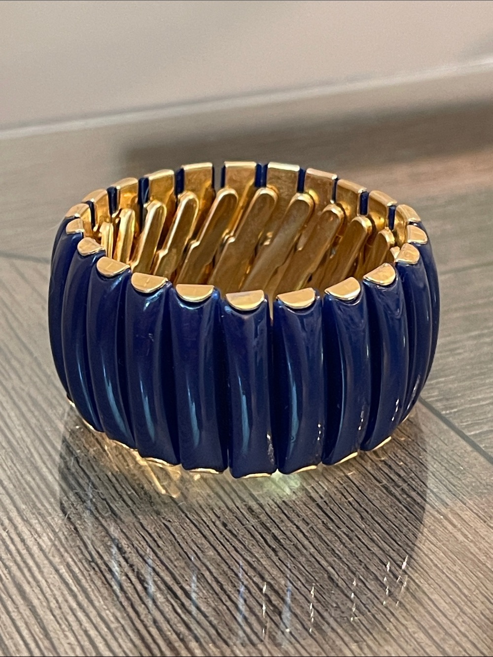 Vintage Dark Blue  Accordion - Expansion Bracelet
